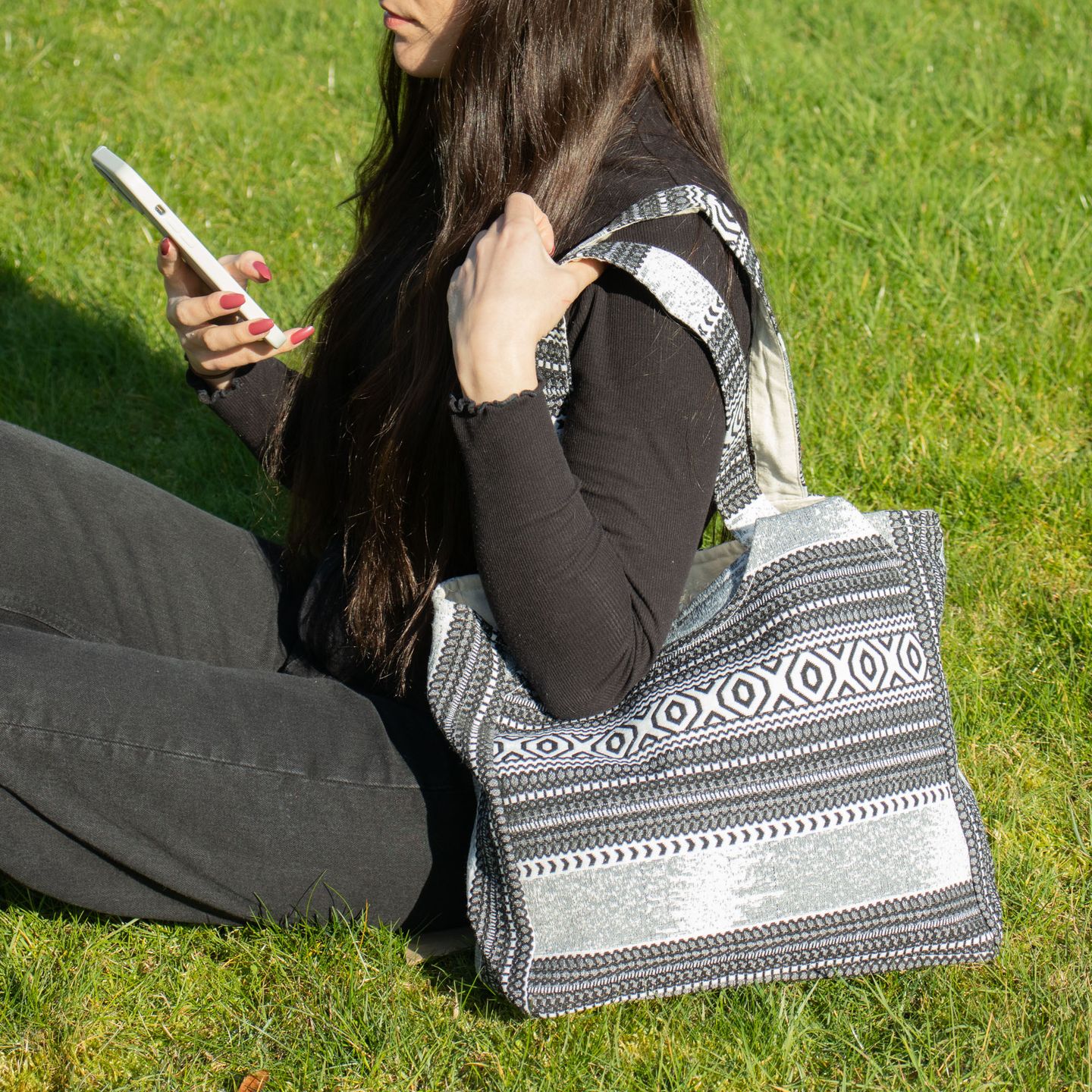 Nomad Sari Jacquard natürliche Taschen