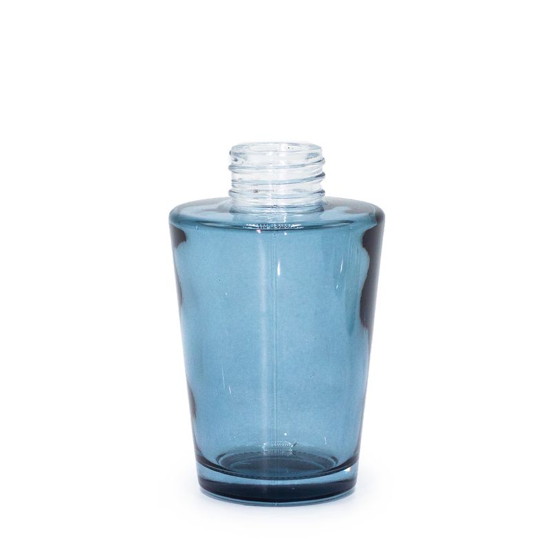 100 ml Vase mit Rattanstäbchen-Diffusor (28 mm Hals) – Rauchblau