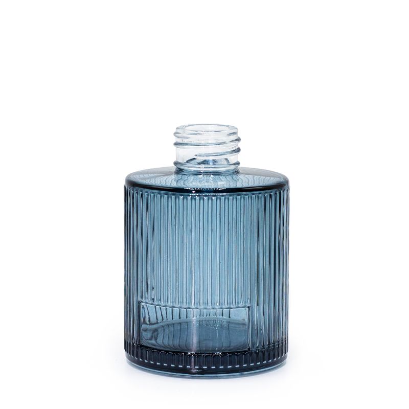 150 ml gerippte, runde Duftstäbchenflasche (28 mm Hals) – Rauchblau