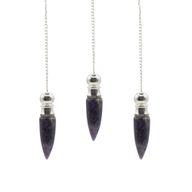 Geheime Kavität Entdeckung des Wahrheitspendels - Amethyst - Silberbeschichtet