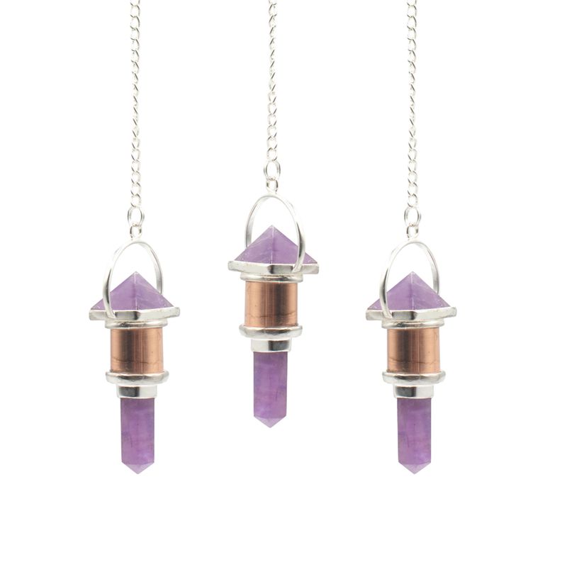 Der violette Motor- Kombinationsstück Kupferpendel - Amethyst
