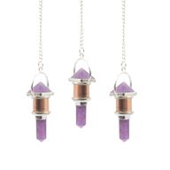 Der violette Motor- Kombinationsstück Kupferpendel - Amethyst
