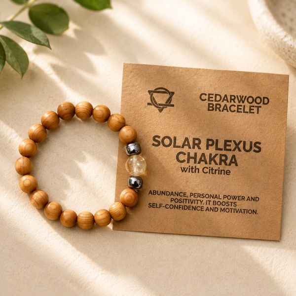 Großhandel Chakra-Armbänder aus Zedernholz mit Edelsteinen