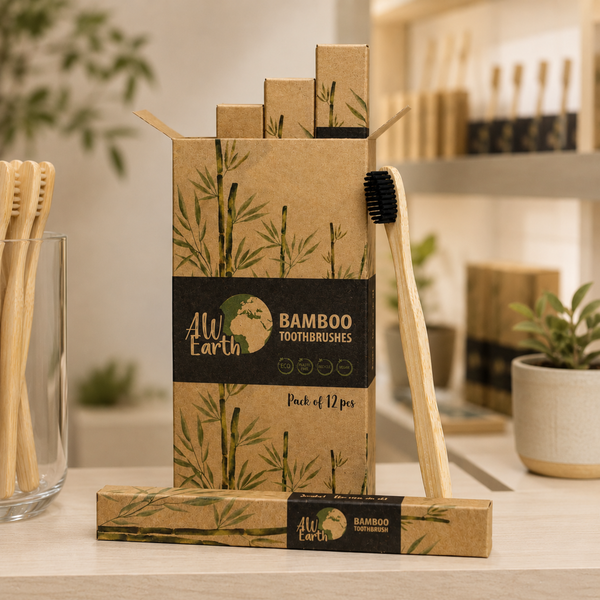 Bambus-Zahnbürsten und Bambus-Wattestäbchen