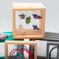Edelstein-Anhänger-Starterpaket mit Anhängerkordeln und Rahmendisplays