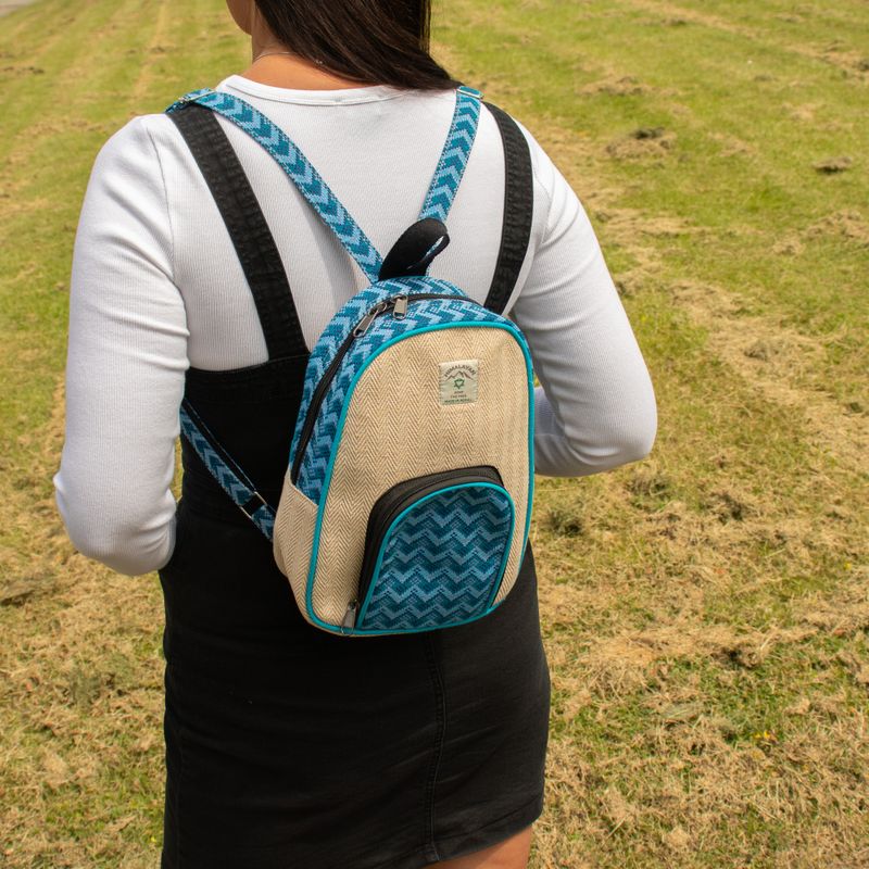 Mittlerer Kathmandu-Rucksack - Dhaka-Design (30×21×9 cm)