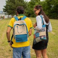Großer Kathmandu-Rucksack - Dhaka-Design (39x28x13 cm)