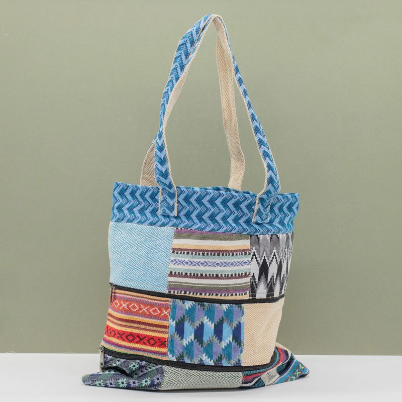 Patchwork Kathmandu Tragetasche – Dhaka-Design (37x38 cm)
