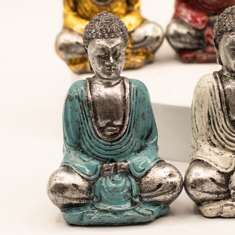 Silberner Mini-Buddha (in verschiedenen Farben)