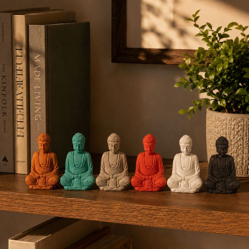 matt Mini Buddha (verschiedene Farben)