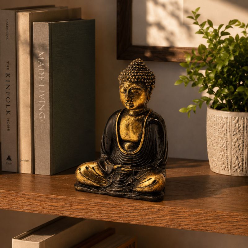 Schwarz & Gold Buddha - Medium