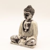 Weiß und Grau Buddha - Mittel