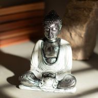 Weiß und Grau Buddha - Mittel