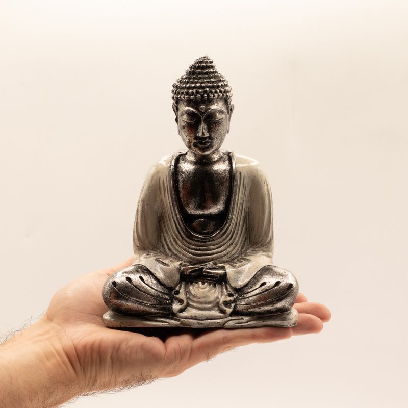 Weiß und Grau Buddha - Mittel