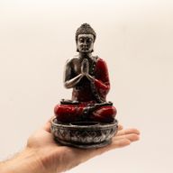 Buddha-Kerzenhalter - Rot - Mittel