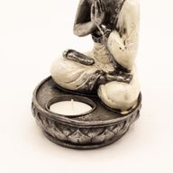 Buddha Kerzenhalter - Weiß - Medium