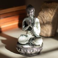 Buddha Kerzenhalter - Weiß - Medium