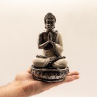 Buddha Kerzenhalter - Weiß - Medium