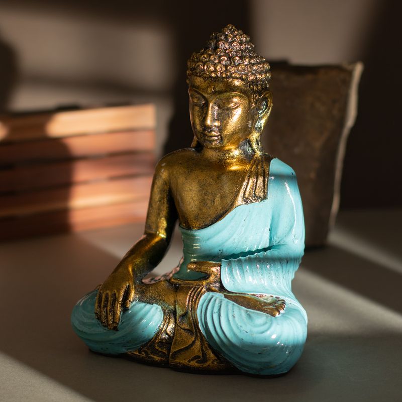 Türkis und Gold Buddha - Groß