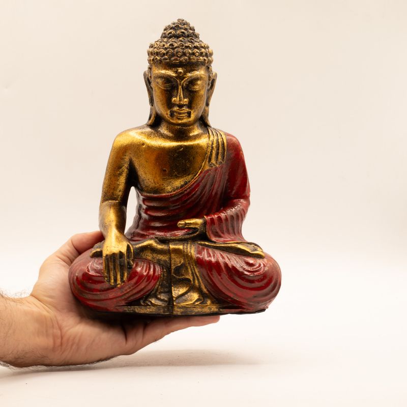 Rot und Gold Buddha - Groß