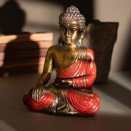 Rot und Gold Buddha - Groß