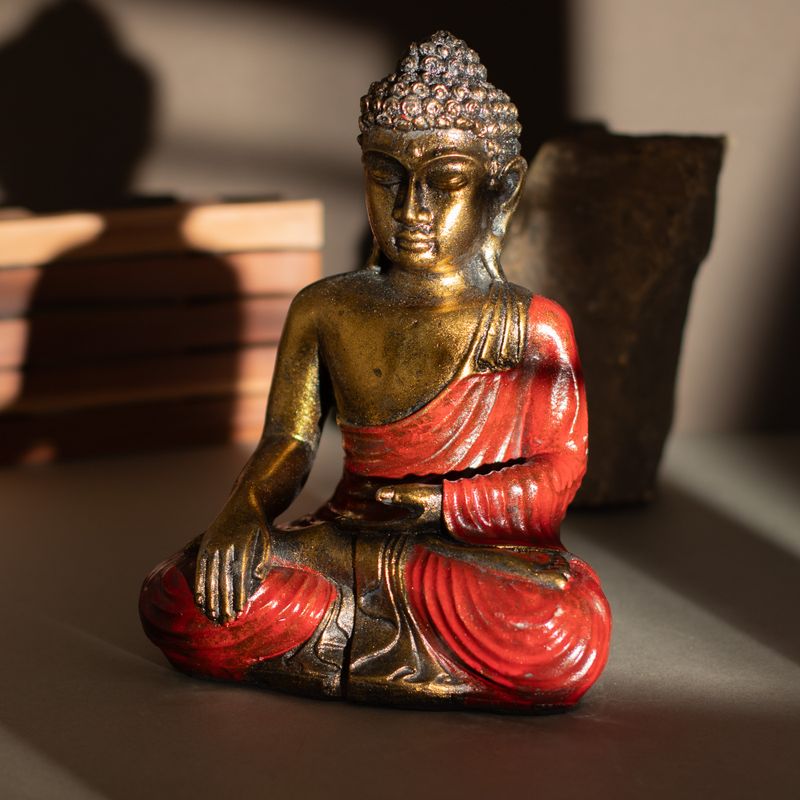 Rot und Gold Buddha - Groß