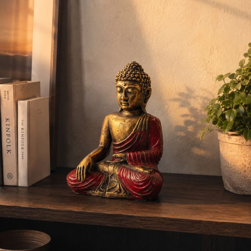 Rot und Gold Buddha - Groß