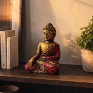Rot und Gold Buddha - Groß