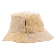Gepatchter Hanf- und Baumwoll-Boho-Festivalhut - Natur