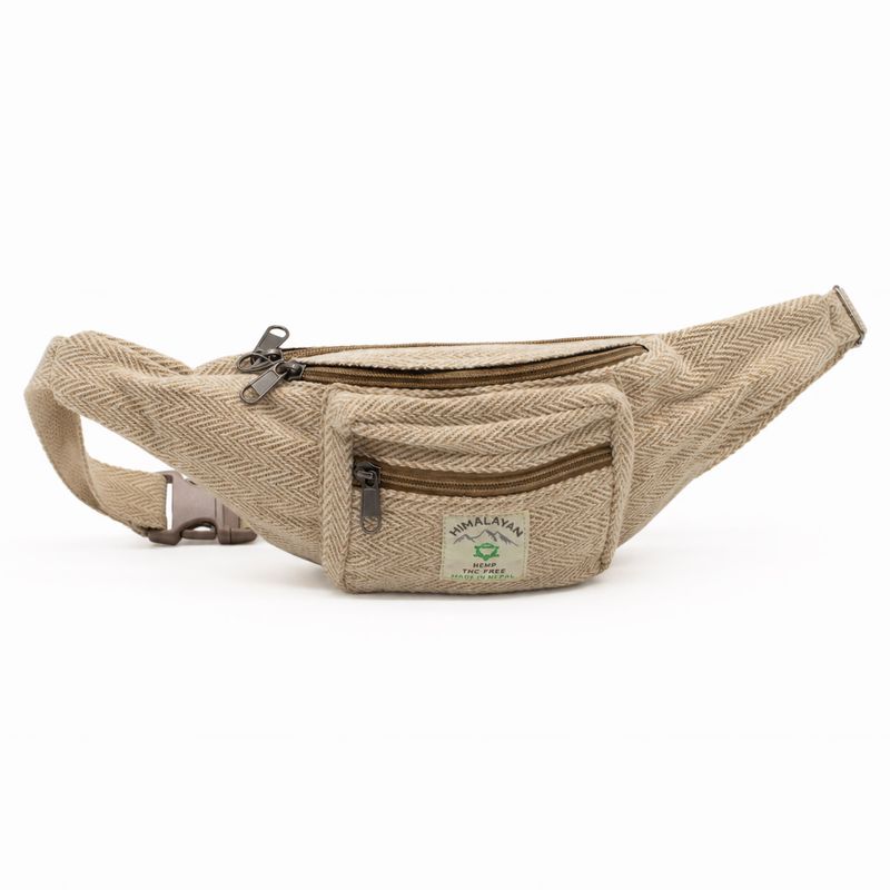 Gürteltasche im Baumwolle-Hanf-Stil (oder Bauchtasche) - Natur