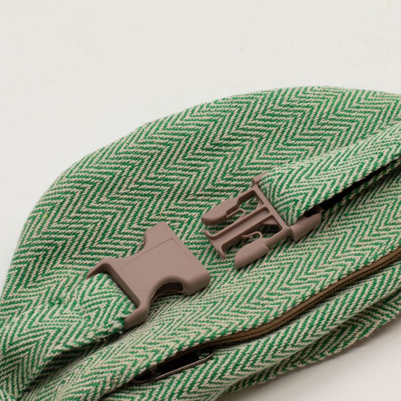 Baumwoll-Hanf-Stil Gürteltasche (oder Bauchtasche) - Salbeigrün