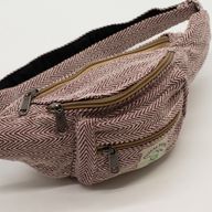 Baumwoll-Hanf-Stil Gürteltasche (oder Fanny-Tasche) - Weinrot