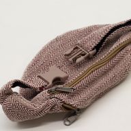 Baumwoll-Hanf-Stil Gürteltasche (oder Fanny-Tasche) - Weinrot