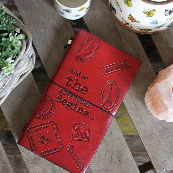 Handgemachtes Ledertagebuch