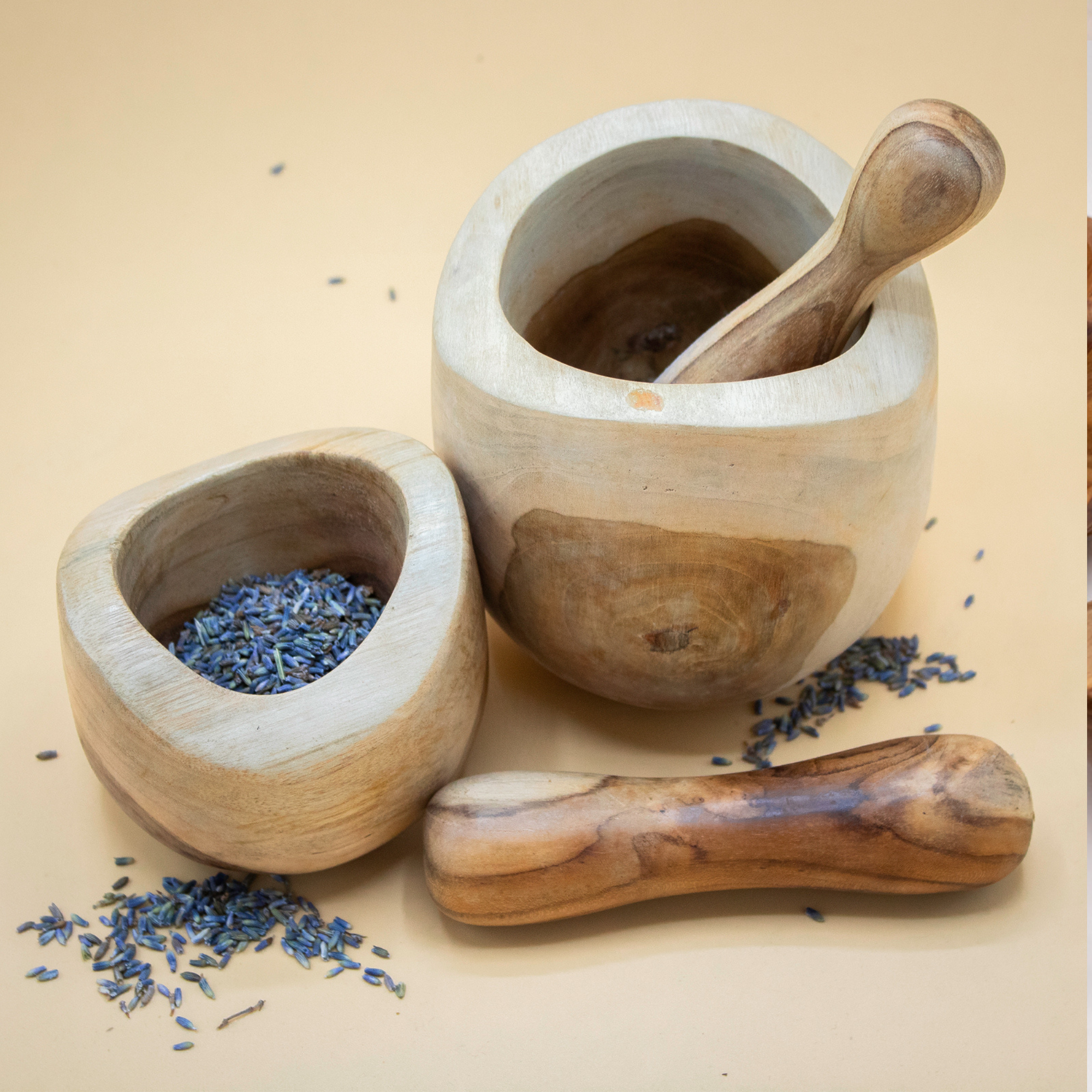 Teak Stößel & Mörser