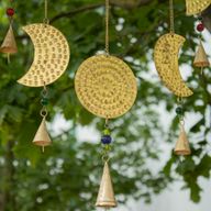 Indische Glocken - Messing-Mondphasen-Glocken - 43×40 cm