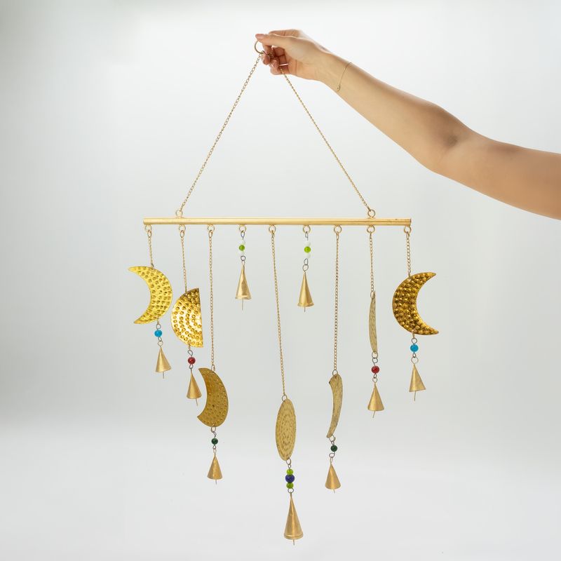 Indische Glocken - Messing-Mondphasen-Glocken - 43×40 cm