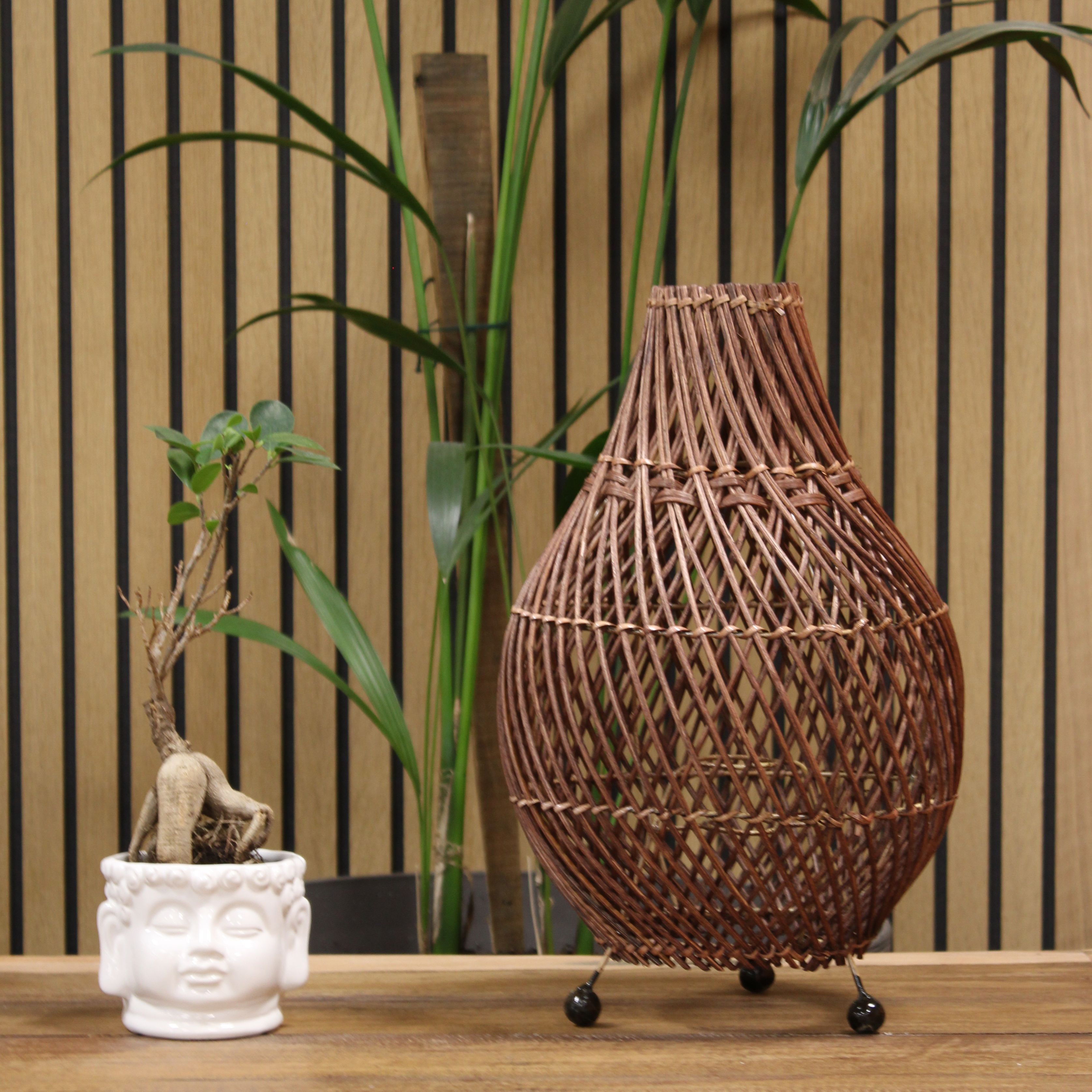 Rattan-Tischlampen