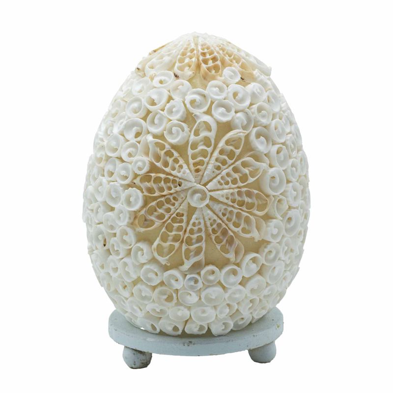 Boho-Muschel-Lampe - Cut Art-Muschel-Oval - 15 cm