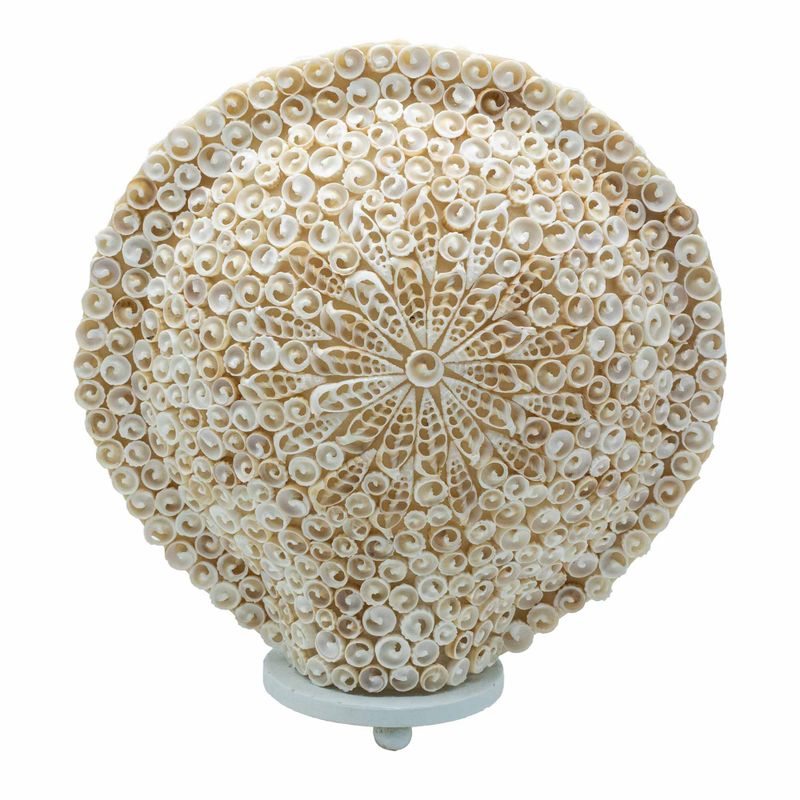 Boho-Meeresmuschel-Lampe - Cut Art-Meeresmuschel große runde - 30 cm
