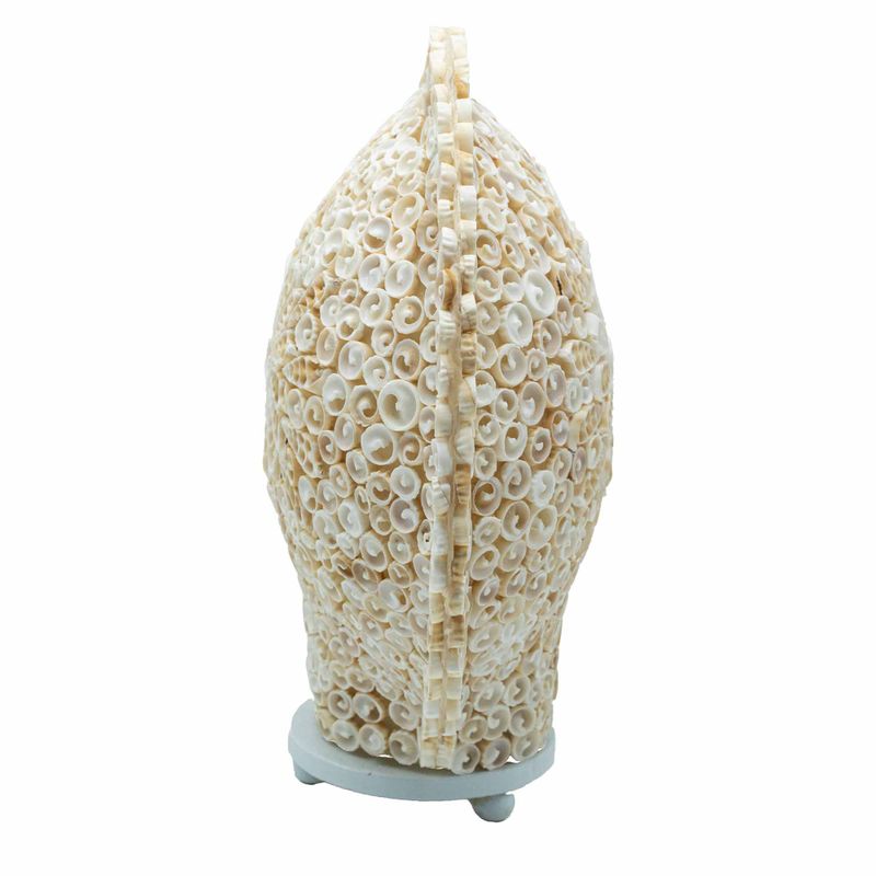 Boho-Meeresmuschel-Lampe - Cut Art-Meeresmuschel große runde - 30 cm