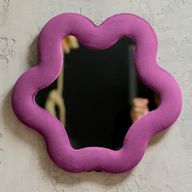 Weicher, gewellter Spiegel - Stern - Mauve