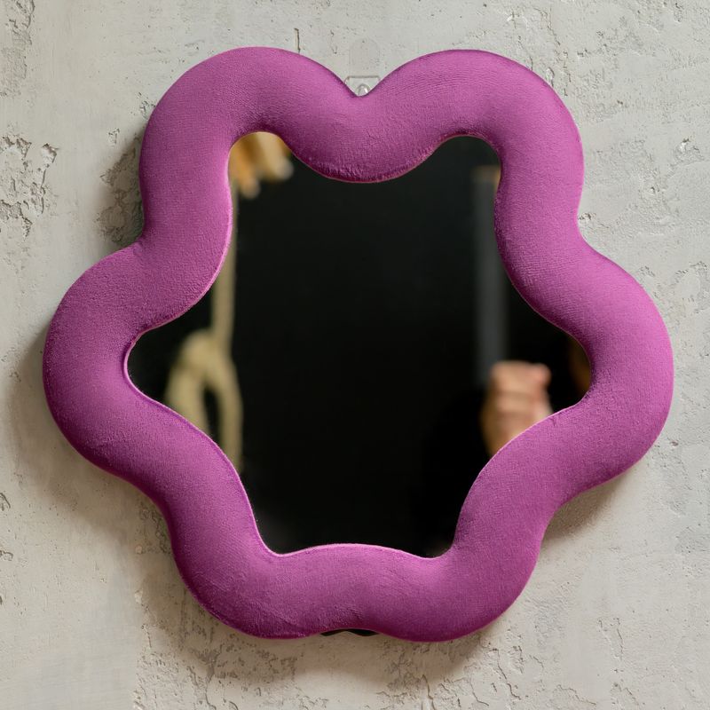 Weicher, gewellter Spiegel - Stern - Mauve