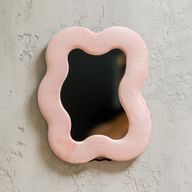 Weicher Wellen-Spiegel - Quadratischer Kiesel - Rosa Blush