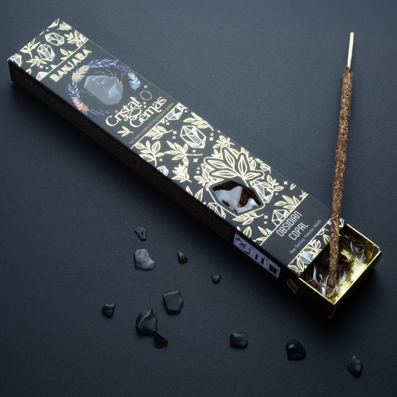 Banjara Kristall-Edelsteine - Obsidian Copal
