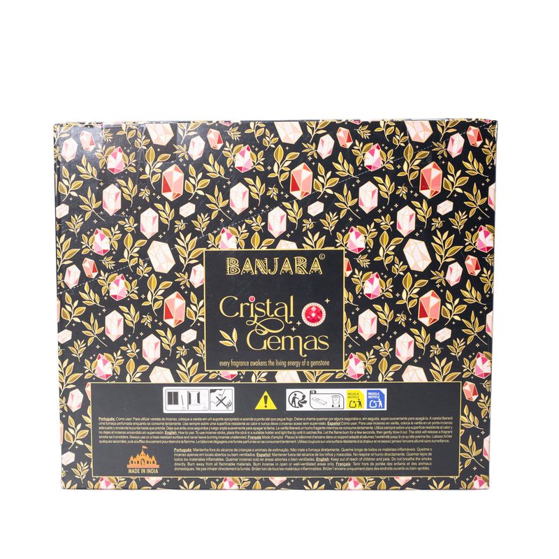 Banjara Kristall-Edelsteine - Rauchquarz-Sandelholz