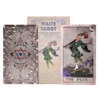 Waite-Tarotkarten-Set mit Silberfolie - mit Begleitheft