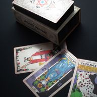 Waite-Tarotkarten-Set mit Silberfolie - mit Begleitheft