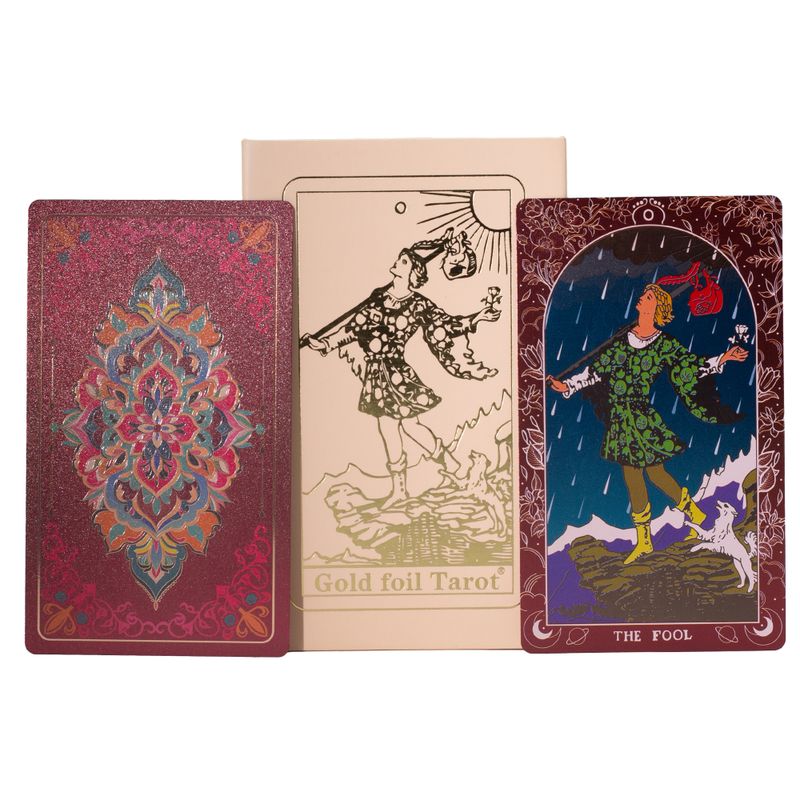 Rosa Box Rubinfolie Tarotkarten-Geschenkbox-Set - mit Begleitheft