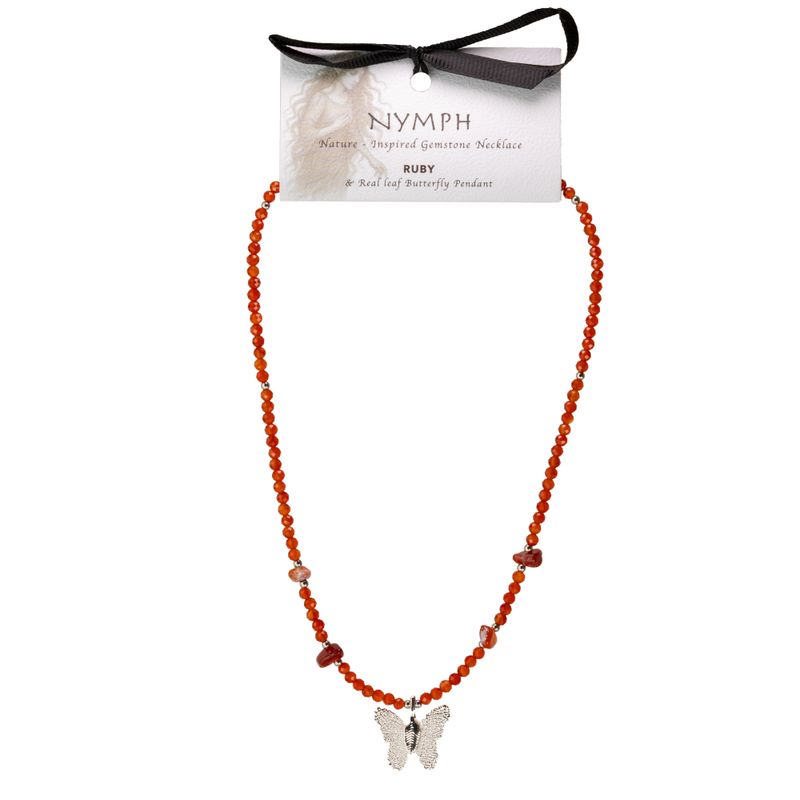 Nymphen-Geist Edelstein-Halsketten-Set – Blutmond
